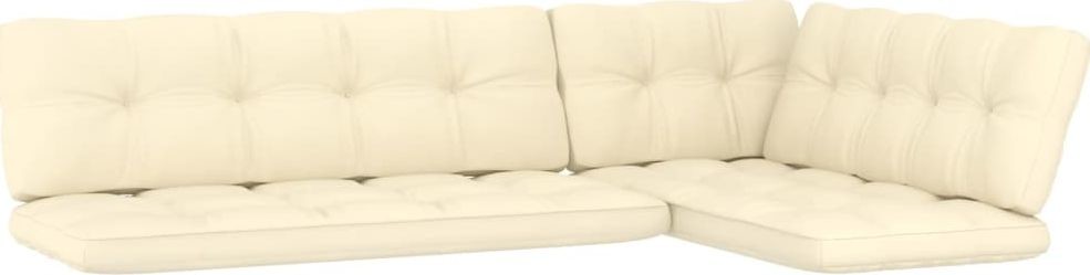 vidaXL Poduszki na sofę z palet 5 szt. kremowe 314608