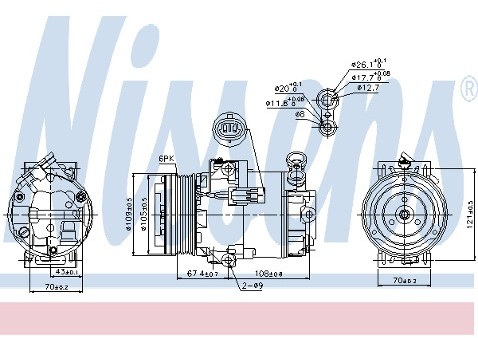 NISSENS Kompresor klimatyzacji NISSENS 89108