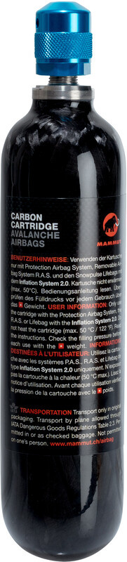 MAMMUT Carbon Cartridge 300 bar, black 2020 Nadajniki i detektory lawinowe 2610-01790-0001-onesize