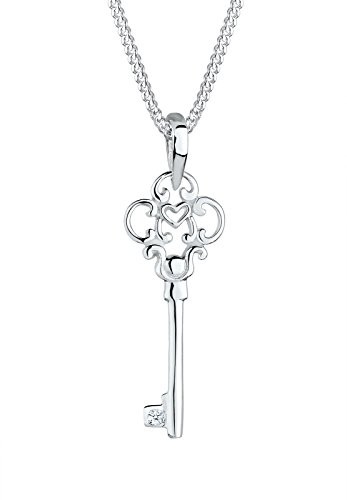 Diamore diamore damski łańcuszek na szyję srebro wysokiej próby 925 diament Biały 0109482513, srebro, biały 0109482513_45