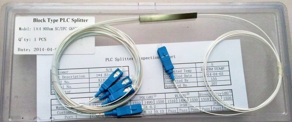 brak danych Splitter PLC 1:4 SC/UPC 900um 1,5