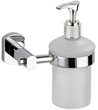 Wenko Dozownik mydła assoro  szkło/cynk ze stali nierdzewnej chromowany, 140 ML, 11.5 x 15 x 9.5 cm 17865100