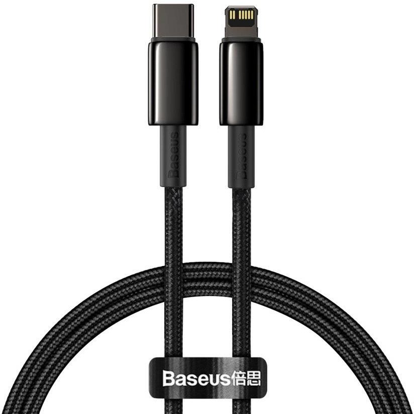 Baseus kabel USB Typ C - Lightning szybkie ładowanie Power Delivery 20 W 1 m czarny (CATLWJ-01) hurtel-64313-0