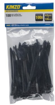 Kinzo 72114 opaska kablowa, 4,5 X 120 MM, 100 sztuk 871125272114