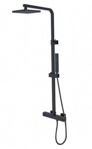 Besco Zestaw prysznicowy termostatyczny Besco Modern Varium czarny matt DODATKOWO 5% RABATU NA KOD BESCO5 BP-MVT-CZ
