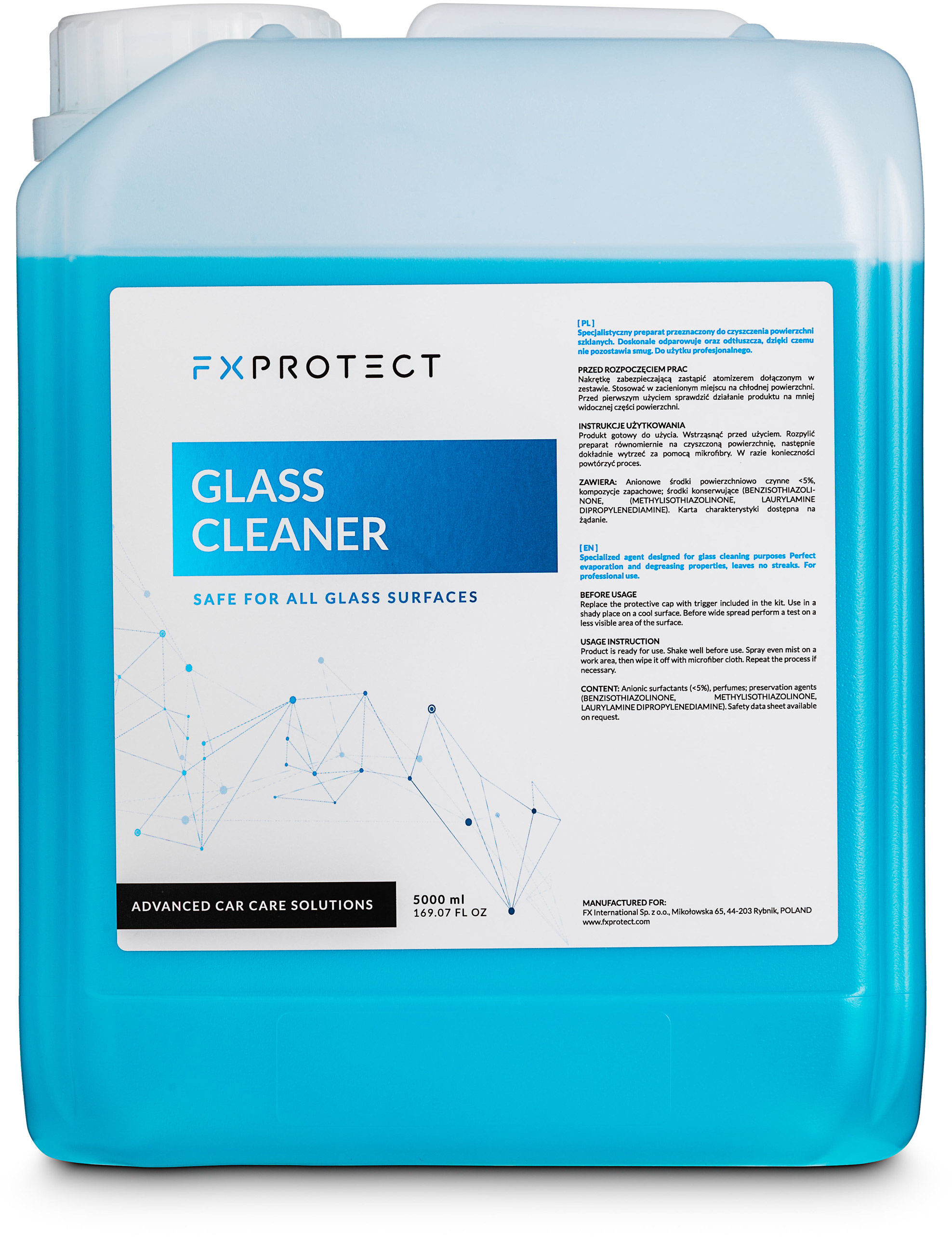 Fx protect FX Protect Glass Cleaner  płyn do czyszczenia szyb, bez amoniaku 5l FX000039