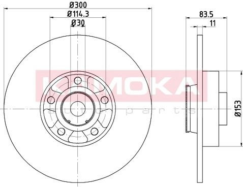 KAMOKA Tarcza hamulcowa 1031072
