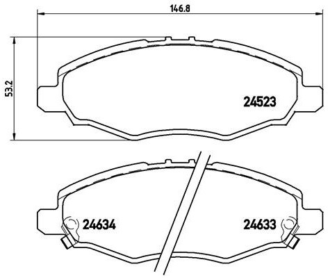 BREMBO Zestaw klocków hamulcowych, hamulce tarczowe P 83 094