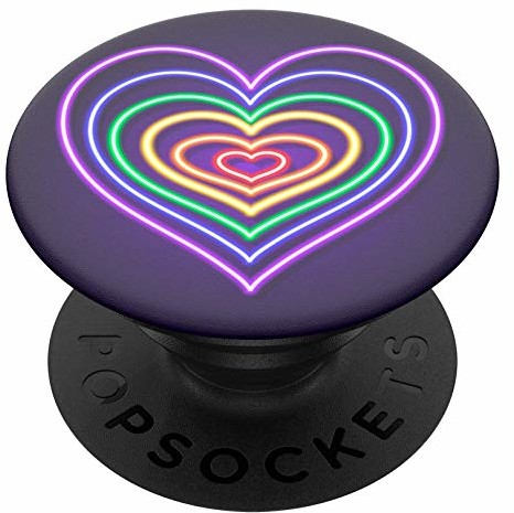 PopSockets PopSockets PopGrip - Rozkładany uchwyt i podstawka do telefonów oraz tabletów z wymiennymi krążkami PopTops - Neon Love 803631