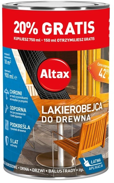 Zdjęcia - Lakiery i lazury Altax Lakierobejca do drewna Mahoń 0,9 l 