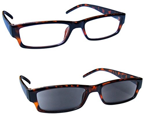 UV Reader Te okulary do czytania firm czarno-brązowa łatwo Reader o wartości UV400 słońce Reader podwójne opakowanie Mężczyźni Kobiety rs32, , , RS32-2-100