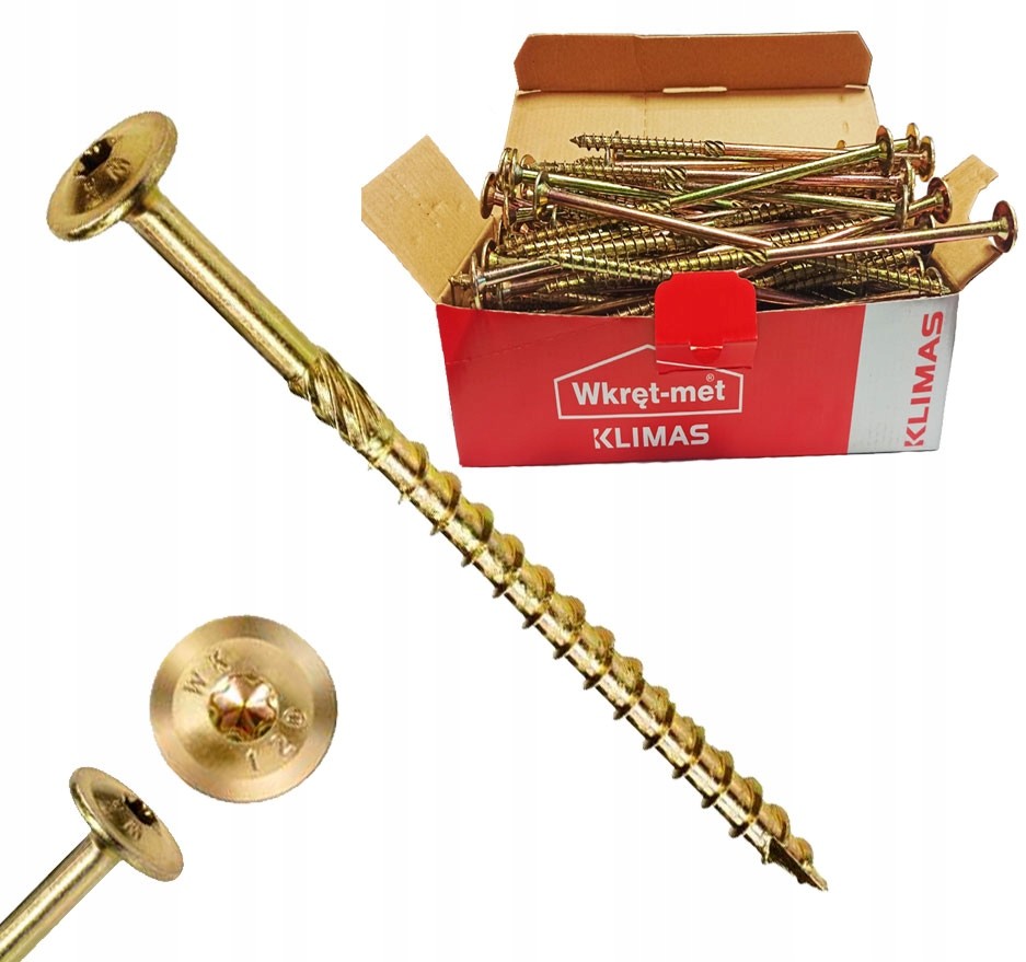 Wkręty Ciesielskie Do Drewna Talerzowe 8x260 Torx