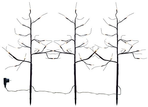 Star Lampa LED tobby Tree Brown zestaw szt. po ok. 75 x 45 cm, 3 X 16 Warm White LED kolor: brązowy, z transformatorem, na świeżym powietrzu, w zestawie: erdspiesse 860-92