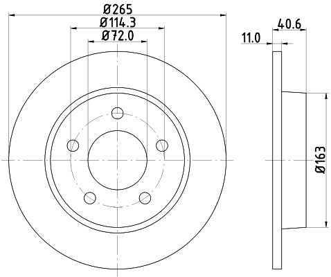 HELLA PAGID Tarcza hamulcowa PAGID 8DD355110-901