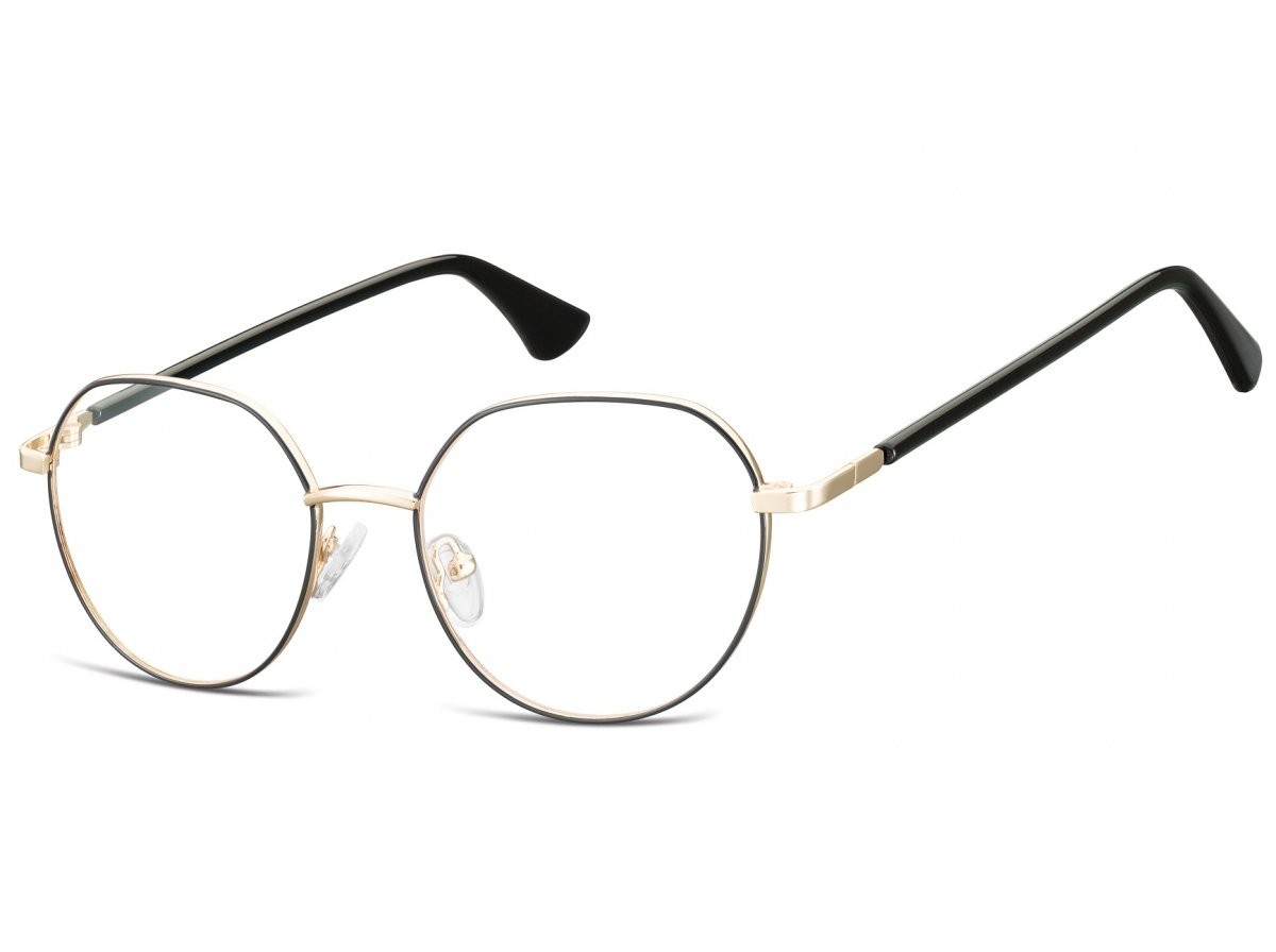 Sunoptic Lenonki okrągłe Oprawki optyczne 916 złoto-czarne 916