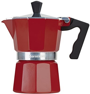 Barazzoni kolorowe zaparzacz do kawy 3 filiżanek, aluminium, czerwony, 8.7 x 15.1 x 15.7 cm 83000550330