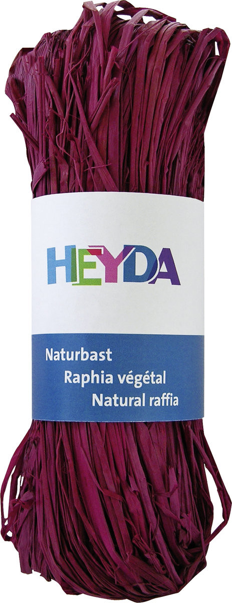 Heyda rafia naturalna 50 g, bordowa