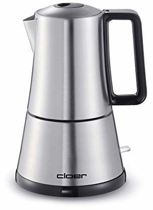 Cloer 5928 zaparzacz do espresso / 365 W / na 3-6 filiżanek espresso / obudowa ze stali nierdzewnej