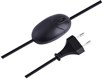 Electraline Elec traline 70117 Włącznik ściemniacza ściemniacz z kablem 1.5 meter, max 160 W, Small, biały/czarny