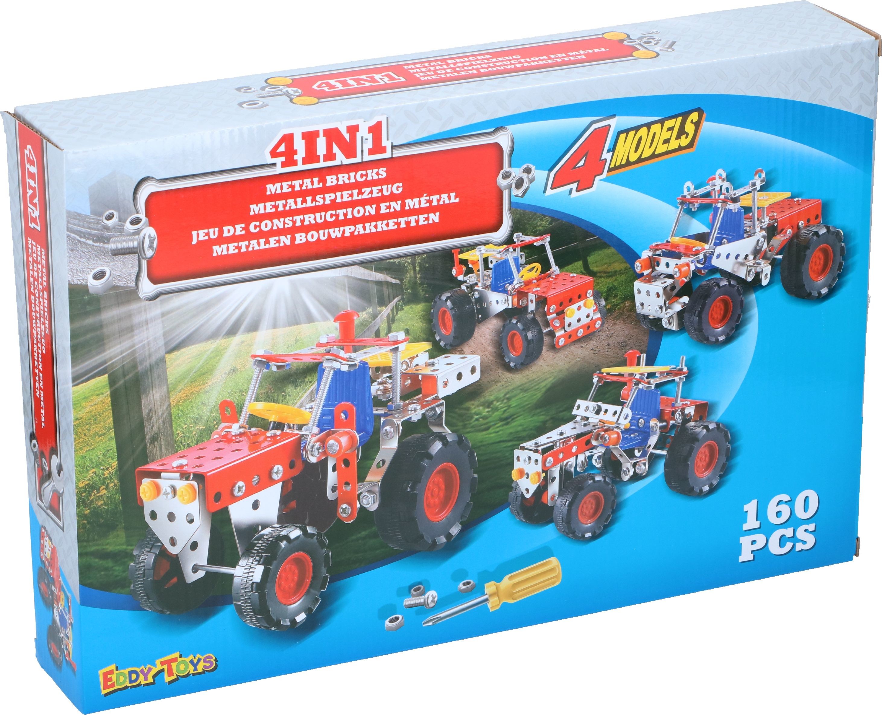 Eddy Toys Pojazd do składania metalowy EDDY TOYS 4w1 E-18334-RED