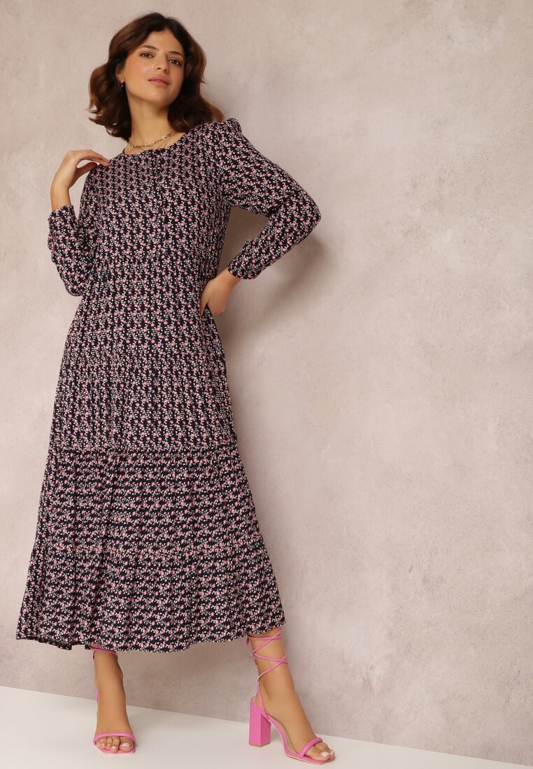 Granatowa Sukienka Pherothoe