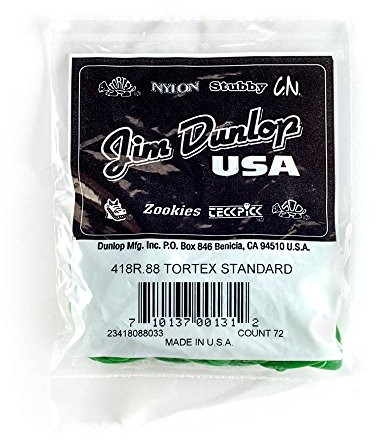 Dunlop DL P 0035 418 r.88 tortex Standard Player's chorągiewek Zielony 23418088033