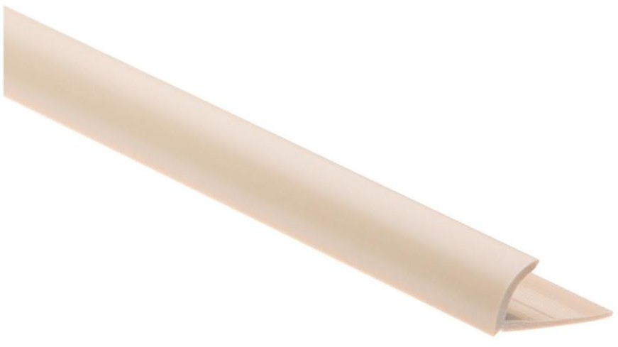 Cezar STANDERS Profil do glaury zewnetrzny półokrągły PVC 12 mm / 2.5 m Beżowy