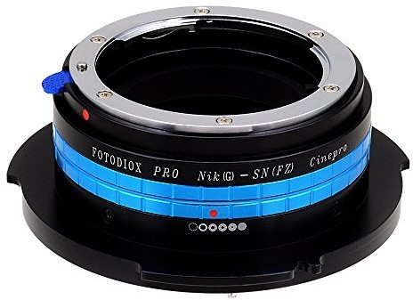 Fotodiox Pro Lens Mount Adapter, Nikon G/DX Mount Lens to Sony FZ Mount Camera Adapter  Fits Sony PMW-F3, F4, F55 Digital Cinema camcorders and has Built-in Lens Aperture Control for Nikon Lenses NikG-FZ Pro