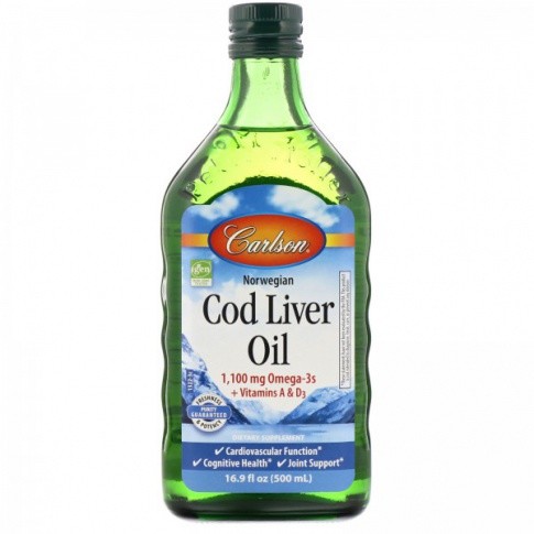 Carlson Labs Sklep CARLSON LABS Norwegian Cod Liver Oil 500 ml.
