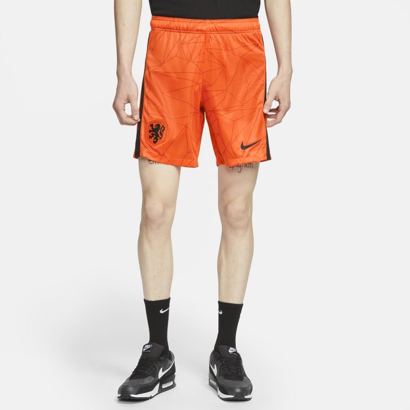 Nike Męskie spodenki piłkarskie Holandia Stadium 2020 (wersja domowa) - Pomarańczowy CD0863-819