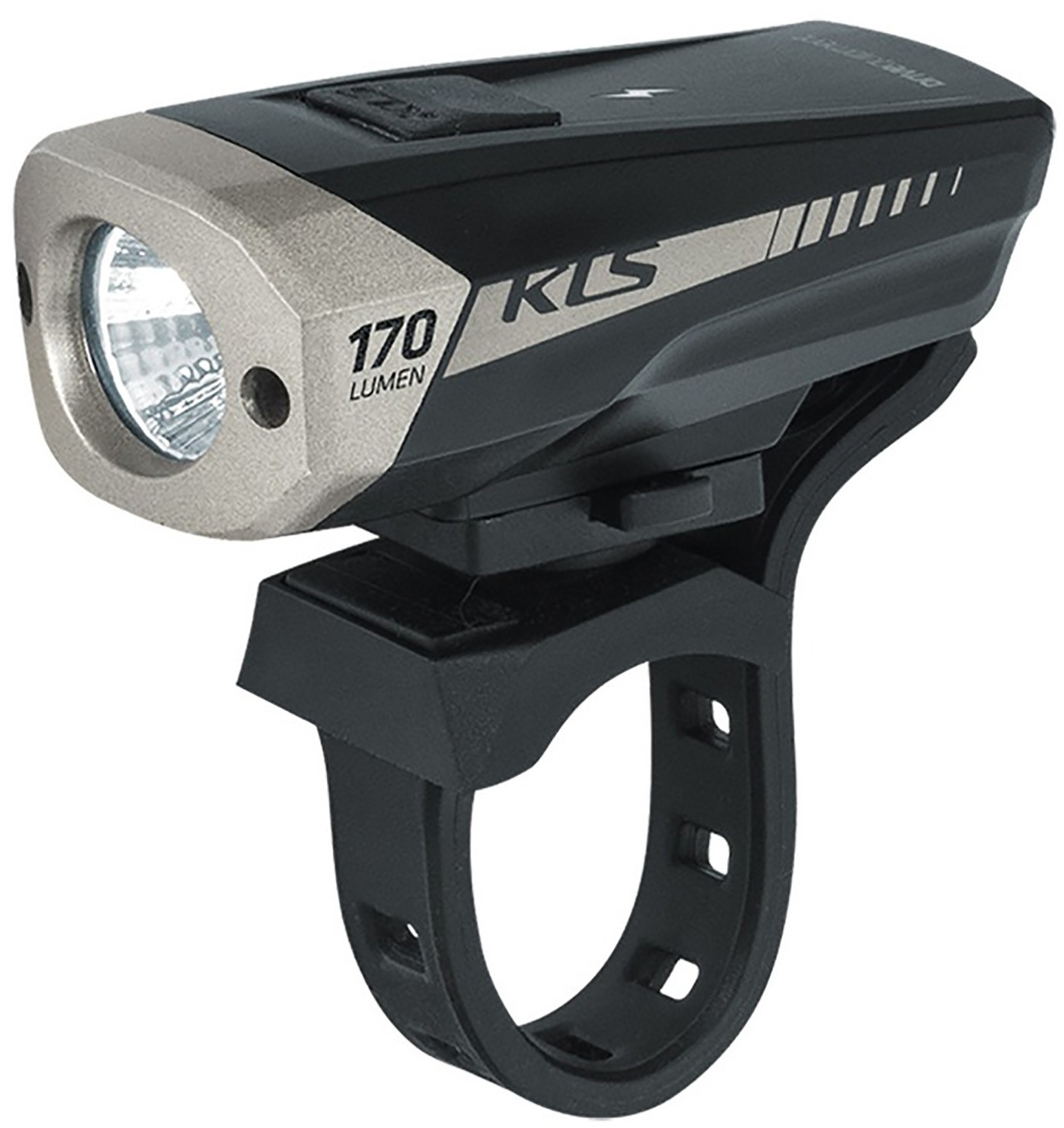 Kellys Lampa rowerowa przednia SPITFIRE akumulatorowa czarna (L0555)