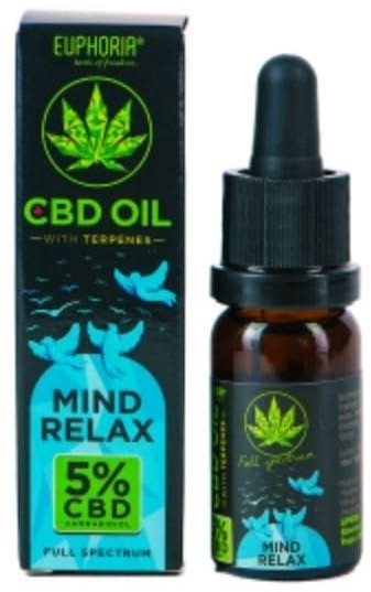 Olejek CBD 5% MIND RELAX Z TERPENAMI EUPHORIA 10ml