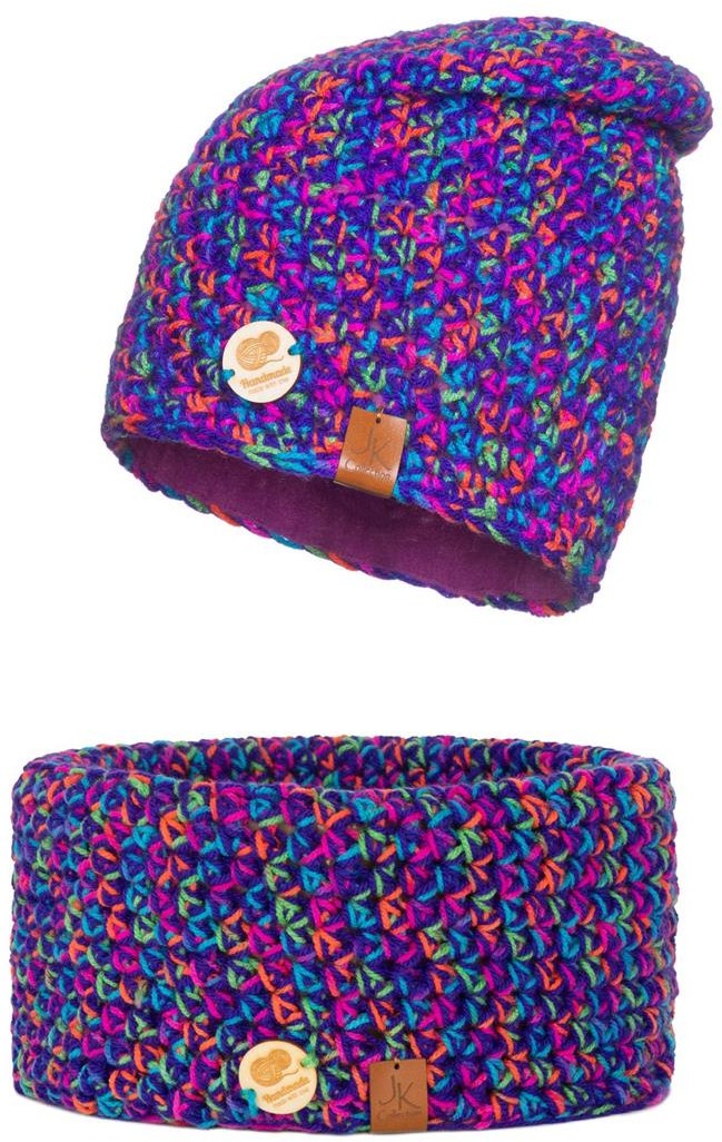 Komplet zimowy czapka + komin Handmade