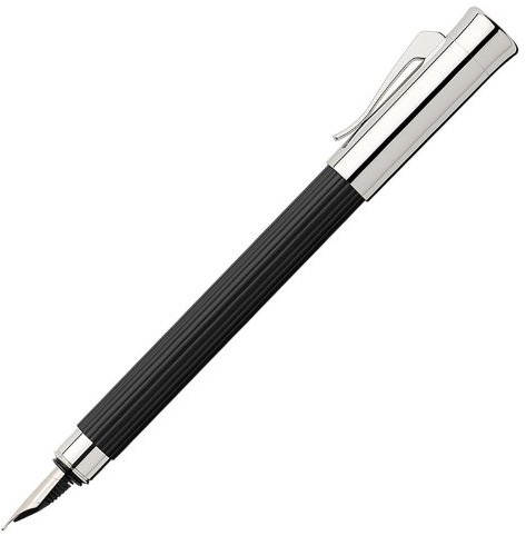 Graf von Faber-Castell fountain Pen tamitio metalowy wałek kanneliert wysokiej jakości stali nierdzewnej sprężyna, rodowane, czarny 4005401415015