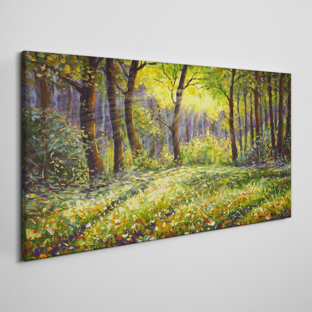 PL Coloray Obraz Canvas las kwiaty przyroda 140x70cm