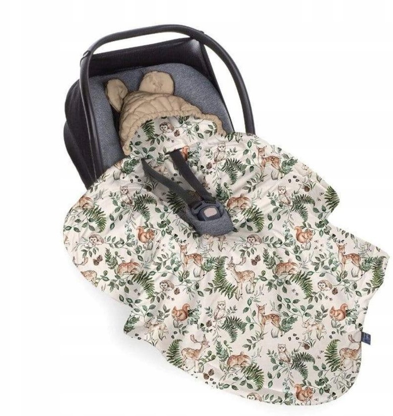 Baby Steps Kocyk do fotelika Animals Garden Beige