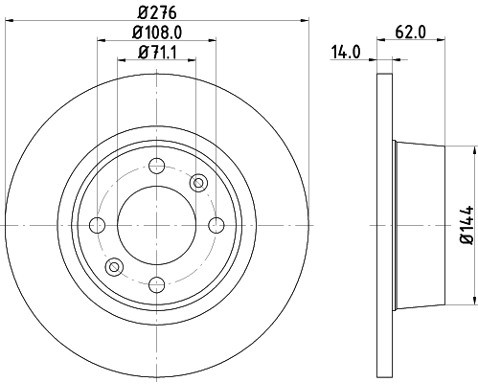 HELLA PAGID Tarcza hamulcowa PAGID 8DD355107-851