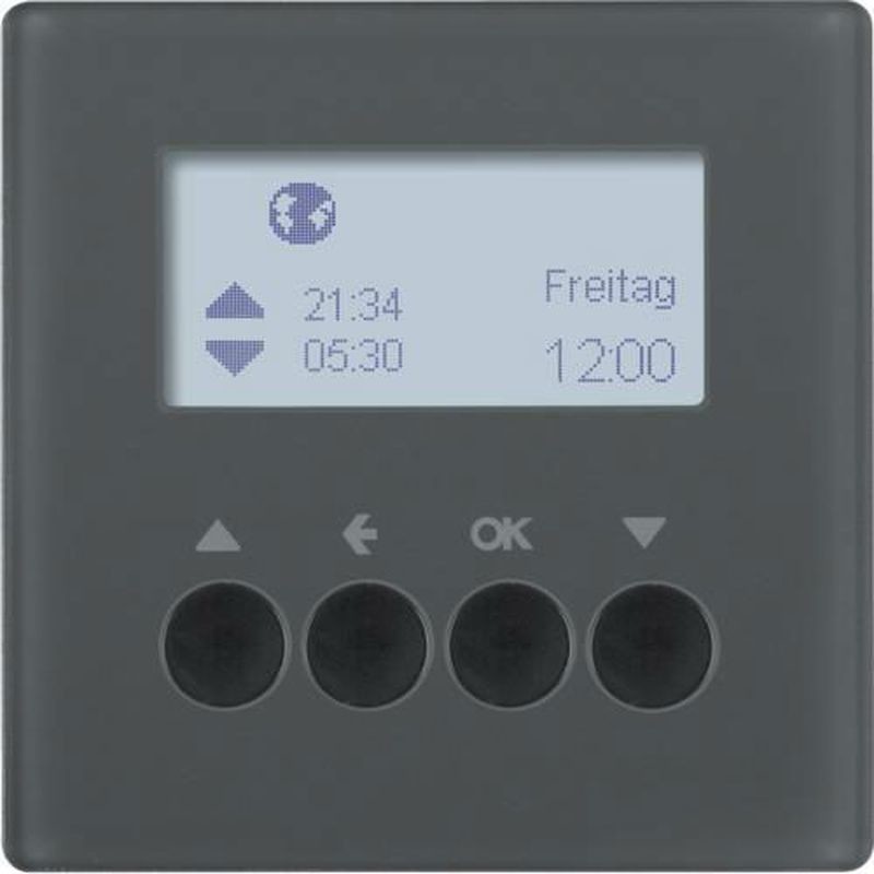 Hager sp. z o.o. Żaluzjowy łącznik czasowy z wyświetlaczem antracyt Q.1/Q.3 85741126