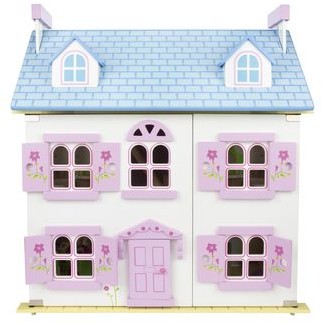 Krakpol Domek dla lalek Willa Alpejska Biała z wyposażeniem i laleczkami