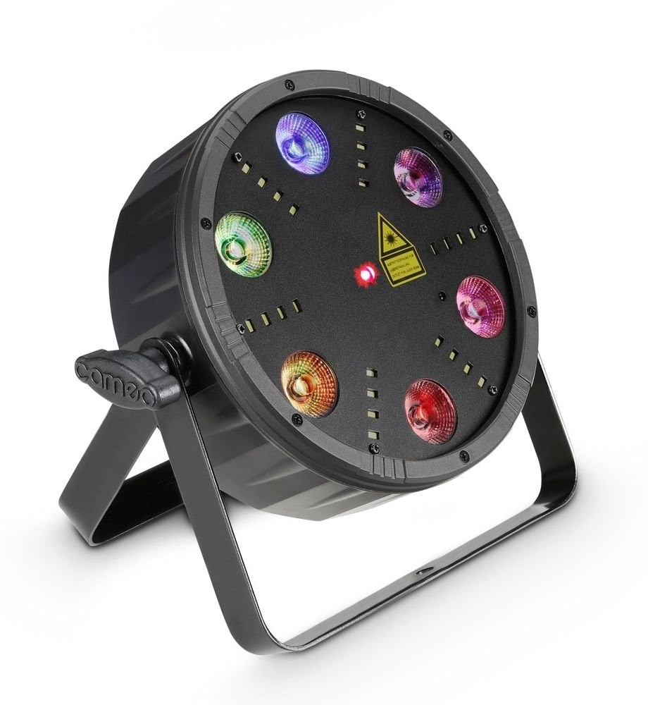 Cameo FLAT STORM - Płaska lampa PAR 3 w 1 z laserem dyfrakcyjnym i stroboskopem