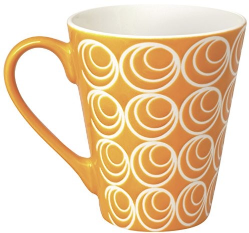 Excelsa etnika Mug 275 ML, porcelana, pomarańczowy, 10.19 x 10.19 x 10 cm