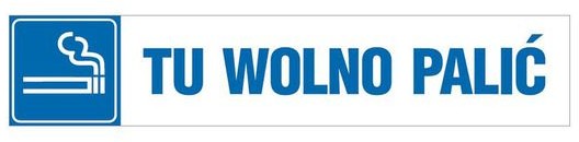 Znak informacyjny TU WOLNO PALIĆ