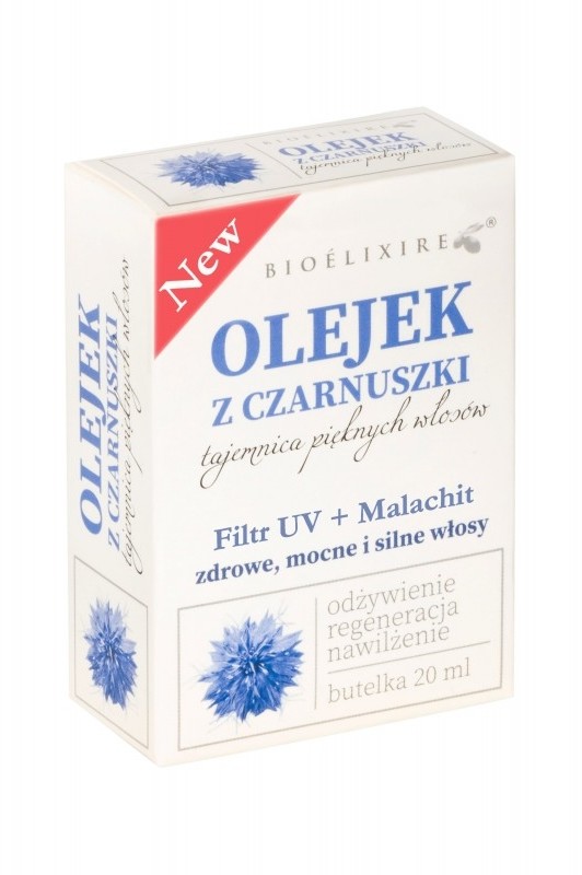 Bioelixire olejek z czarnuszki filtr UV + malachit 20ml
