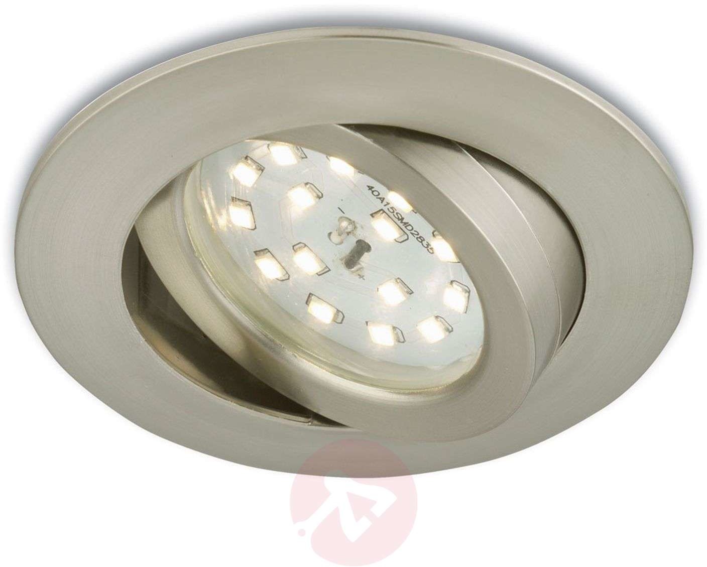 Briloner Beweglicher LED-Einbaustrahler Erik matt-nickel