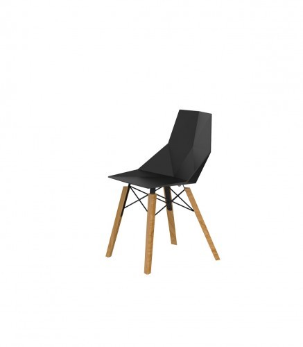 Vondom Krzesło Faz drewniane czarny połysk 54295 LCZ
