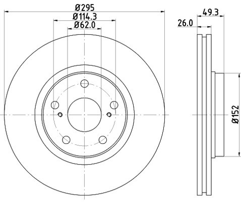 HELLA PAGID Tarcza hamulcowa PAGID 8DD355114-281