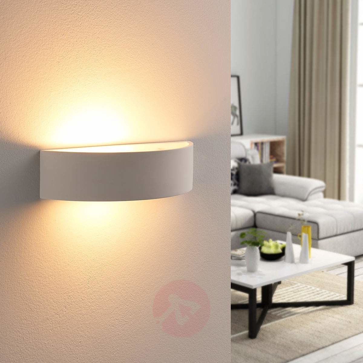 Lampa ścienna Aurel, gipsowa, żarówka easydim