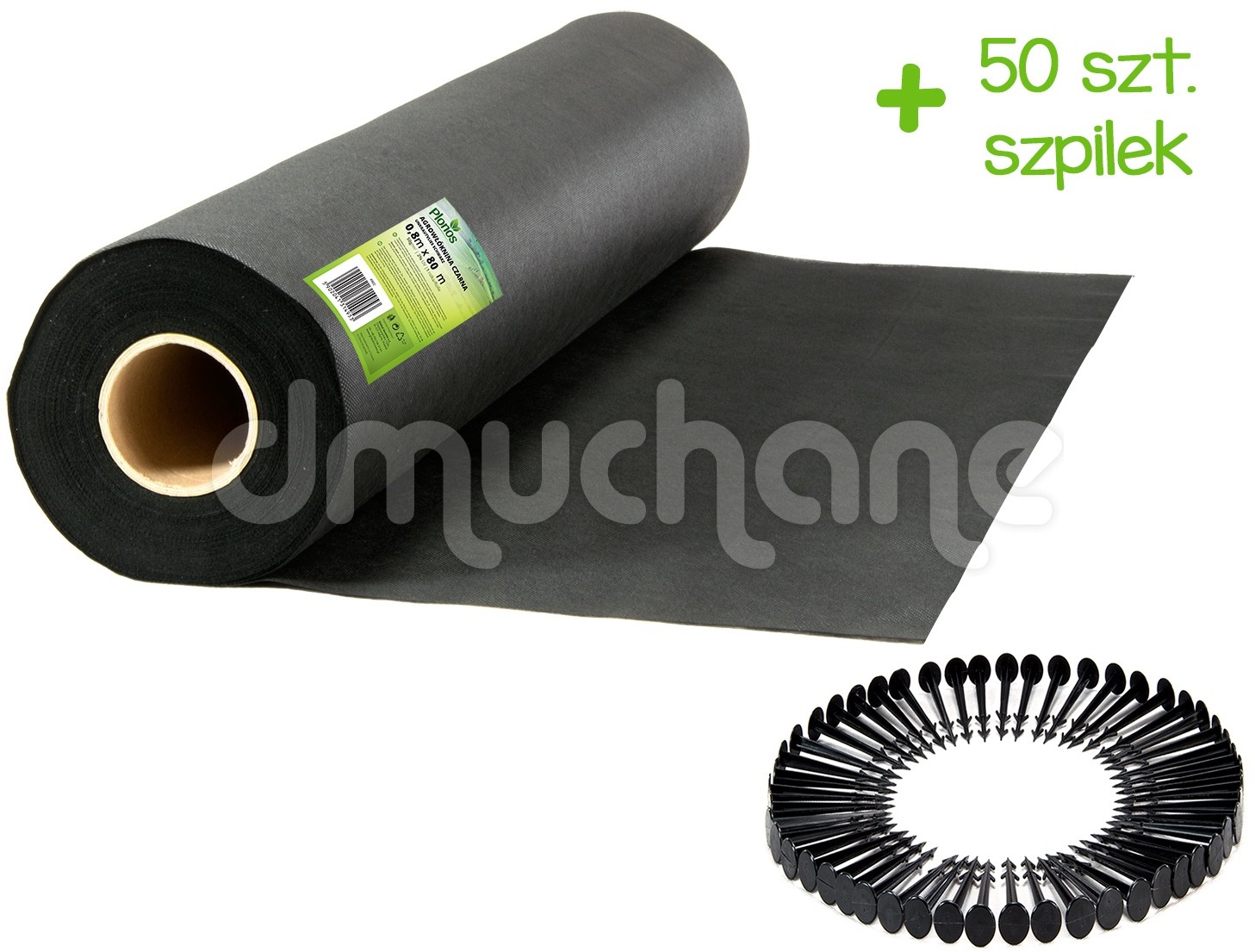 Plonos Agrowłóknina ogrodowa Plonos 0,8 m x 80 m + 50 szpilek 4902