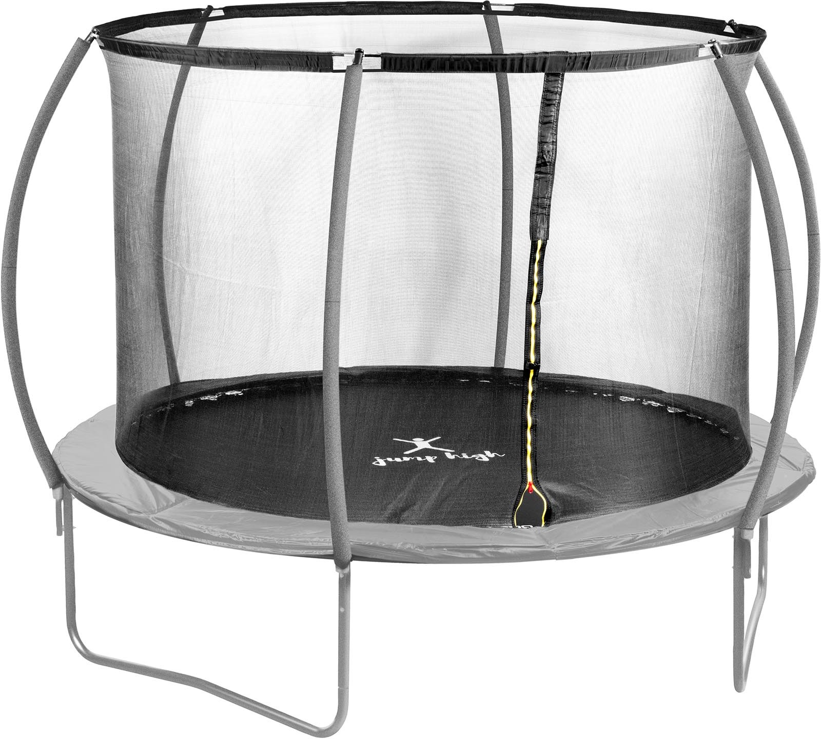 Gymrex Trampolina ogrodowa 305 x 180 cm 100 kg siatka czarno-szara GR-TR02