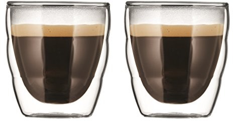 Bodum Pilatus komplet 2 dwuściankowych, izolowanych, przezroczystych szklanek, przezroczysty, 0,08 l 11477-10